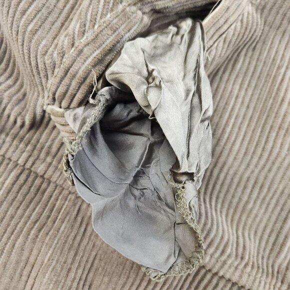 Vtg Abercrombie & Fitch Mens Large Brown Corduroy Sherpa Lined Jacket Y2K Chore - Picture 11 of 12